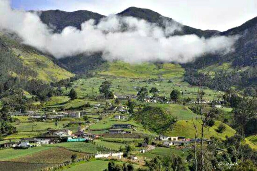 tenerife with clouds and mountains